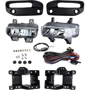 Full Set Fog Light Assembly Compatible for Dodge Ram 2500 3500 2019-2023 | LED Fog Lamps Pair with Switch, Wiring, Covers, Mounting Brackets | OE: CH1037152, CH1037153, CH2592158, CH2593158 in Kuwait