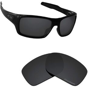 Alphax Stealth Black Optimized Polarized Engraved Replacement Lenses for Oakley Turbine OO9263 in Saudi Arabia