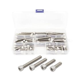 LBY 20pcs 5/16-18 × (3/4-1-3/4) Socket Head Cap Screws, 4 Sizes Socket Head Screws Assortment Kit, 304 Stainless Steel (Silver) in Kuwait