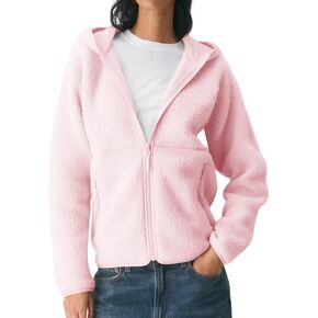 Xaspee Women's Fleece Zip Up Jacket Fuzzy Sherpa Hooded Jackets Coats Casual Long Sleeve Sweatshirts with Hood in Kuwait