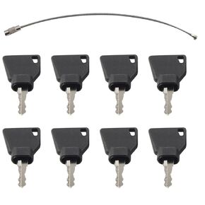 8PCS Ignition Keys for JCB and Volvo Heavy Equipment - Compatible with Models 701/45501, 333/Y1374, 331/26790, 14607, 3CX in Kuwait