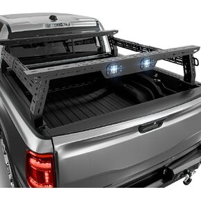 for F150 F250 F350 & Ranger Overland 11.2-13.2" High Truck Bed Racks with 2 Led Light Compatible with 2004-2025 Ford F-150 F-250 F-350 & Ranger, Ladder Rack for Bed Rail in Kuwait