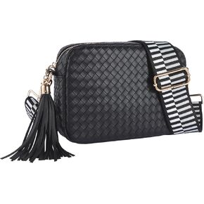 حقيبة كروس منسوجة حقائب كروس صغيرة للنساء محفظة جلدية حقيبة كتف بوهو العصرية للنساء in Kuwait