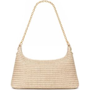 حقائب الشاطئ للنساء الصيف القش محفظة بوهو المنسوجة حقيبة الكتف الكروشيه محفظة عطلة حمل حقيبة يد in Kuwait