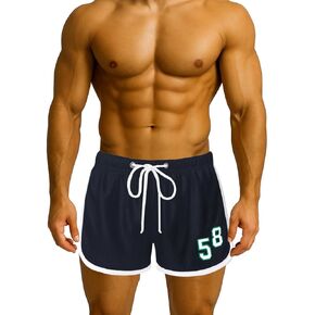 شورت رجالي شبكي غنيمة دولفين مقاس 3 بوصة من شورت كمال الأجسام الرياضي ذو كتلة الألوان شورت جري عتيق مع رباط in Kuwait