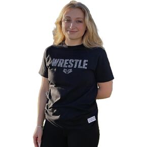 GO EARN IT Wrestling T-Shirt, Unisex Athletic Top, Black with Wrestle Design, Adult Sizes in Saudi Arabia