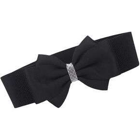 Women's Vintage Bow knot Wide Elastic Stretchy Cinch Belt Waistband for Dress Jeans in Kuwait