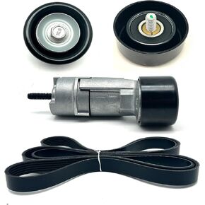 Belt Tensioner With Belt With Idler Pulley Compatible With 2006-2010 Hyundai sonata,2007-2010 Kia Optima,2007-2010 Kia Rondo 2.4L Replacement 25212-25000 in Kuwait