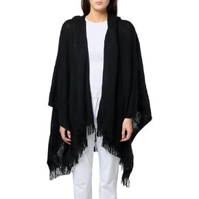 Calvin Klein Women's Solid Cozy Ruana Hooded Shawl in Kuwait