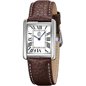 Iconic Swiss Design 1888 Vintage Style Tank Mens Watch Brown Band in Saudi Arabia