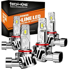 tech-king Upgraded H11/H9 Bulbs, 60,000LM 10X Brightner, 1:1 Halogen Size, 6500K Cool White, Canbus Ready, Plug and Play H11 Driving Lights, Plug and Play, 85000+ Hours Long Service Life, Pack of 2 in Saudi Arabia