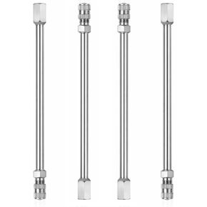 Tire Valve Stem Extensions, 4 PCS 4 Inch/100mm Valve Stem Extension Rods with Caps, Stainless Steel Air Tire Extenders for Trucks, Cars, Motorcycles & RVs, Silver in Kuwait