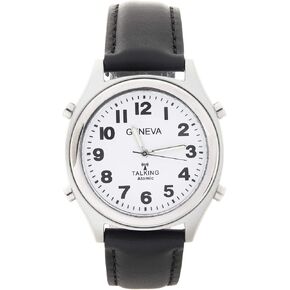 Charles Raymond Atomic Talking Watch - Sets Itself with a Touch of a Button! Unisex Watch w/Alarm Speaks Time, Day, & Date - Great for The Blind, Elderly or in Kuwait