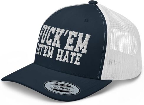 NG Fuck'Em Let'em Hate Embroidered Curved Bill Trucker Hat Mid Crown Adjustable Cap in Saudi Arabia