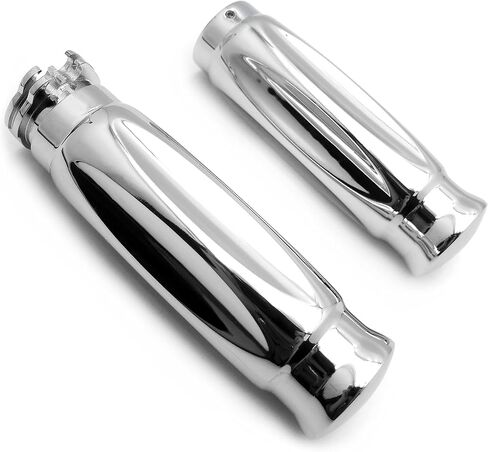 AfterMokit Replacement 1 inch Handlebar Grips for Harley Davidson Sportster XL883 XL1200 Chrome Fat Grips in Kuwait