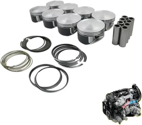 طقم كباسات وحلقات 5.7 لتر V8 غاز متوافق مع شاحن رام دورانجو 2500 300 5.7 لتر هيمي OHV 03-08 in Kuwait