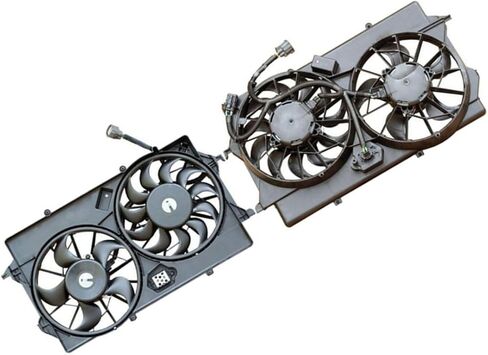 1 PCS Dual Radiator and Condenser Fan Assembly fits Ford Focus 2005 2006 2007 Replacement 6S4Z8C607AA in Saudi Arabia