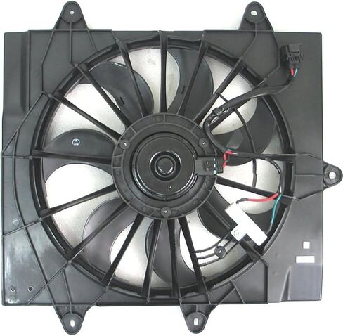1 Piece Dual Radiator and Condenser Fan Assembly fits Chrysler PT Cruiser 2004 2005 Replacement 5127726AA in Saudi Arabia