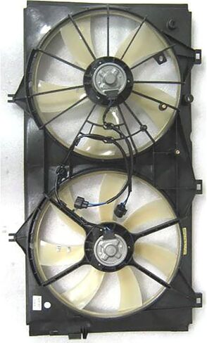 Dual Radiator and Condenser Fan Assembly Replaces# 1636331090, CF20065 for Lexus ES350 3.5L 2007 2008 2009 2010 2011 2012, for Toyota Camry 3.5L 2011, (1x) in Saudi Arabia