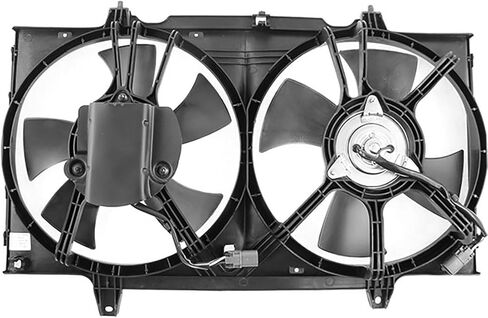 Dual Radiator and Condenser Fan Assembly Replaces# FA70059, 214815B600 for Nissan Altima 2.4L 1993 1994 1995 1996 1997, (1x) in Saudi Arabia