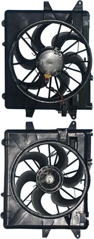 Dual Radiator and Condenser Fan Assembly Replaces# BR3Z8C607A, FA70299 for Ford Mustang 3.7L 2011 2012 2013 2014, for Mustang 4.0L 2007 2008 2009 2010, (1x) in Saudi Arabia
