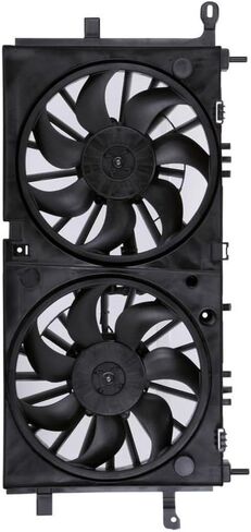 Dual Radiator and Condenser Fan Assembly Replaces# GM3115228, 15907033 for Chevrolet Uplander 3.9L 2006 2007 2008 2009, for Pontiac Montana 3.9L 2007 2008 2009, (1x) in Saudi Arabia