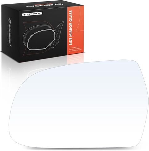 A-Premium Left Driver Side Heated Mirror Glass with Backing Plate - Compatible with Audi A4 2010-2016, A4 Quattro 2010-2016, A3 2011-2013, A3 Quattro 2011-2013 - Exterior Side View Flat Mirror in Saudi Arabia