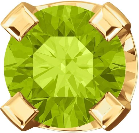 Trustmark Yellow Gold 2mm Natural Peridot Screw Back Stud Earrings in Saudi Arabia