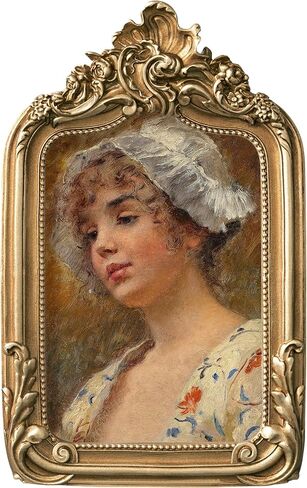 eletecpro 4x6 Arch Vintage Picture Frame with Glass Cover, Antique Ornate Gold Photo Frame 4 x 6 for Tabletop or Wall Hanging, Vintage Gold in Saudi Arabia