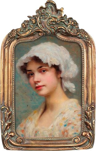 eletecpro 4x6 Arch Vintage Picture Frame with Glass Cover, Antique Ornate Gold Photo Frame 4 x 6 for Tabletop or Wall Hanging, Vintage Gold in Kuwait