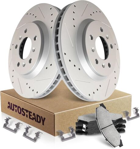 11.93" Front Brake Kit Replacement for 2006 2007 Chevrolet Monte Carlo, 2006 2007 2008 2009 2010 2011 2012 2013 Chevy Impala Brakes and Rotors, Drilled and Slotted Brakes in Saudi Arabia