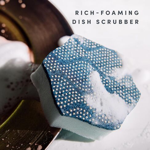 Brite by Scotch-Brite Scrub and Wipe Collection with 1 Rich-Foaming Dish Scrubber, 1 Quick-Dry Mesh Scrubber, and 2 Reusable Sponge Cloths in Kuwait