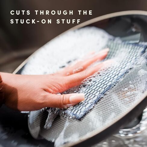 Brite by Scotch-Brite Scrub and Wipe Collection with 1 Rich-Foaming Dish Scrubber, 1 Quick-Dry Mesh Scrubber, and 2 Reusable Sponge Cloths in Kuwait