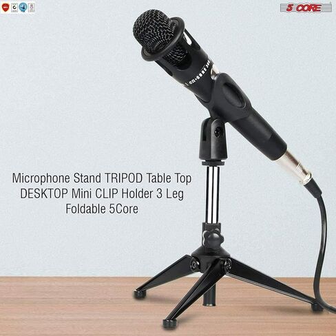5 Core Desk Mic Stand • Angle Adjustable Table Tripod • Portable Desktop Microphone Stand • Includes Universal Mic Holder • Compatible w Dynamic Handheld Microphones MINI TRIPOD MIC STAND in Kuwait