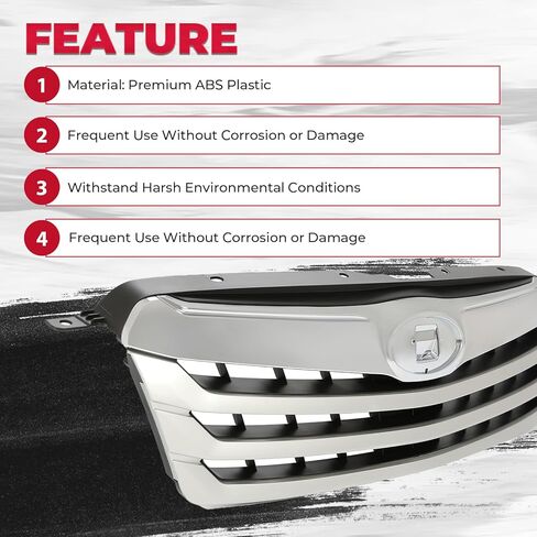 HECASA Front Grille Compatible with 2010-2012 Subaru Outback 2.5i Sport Touring 3.6R Limited Premium Grill Assembly Silvery+Balck Replacement for 91121AJ04B SU1200143 in Saudi Arabia