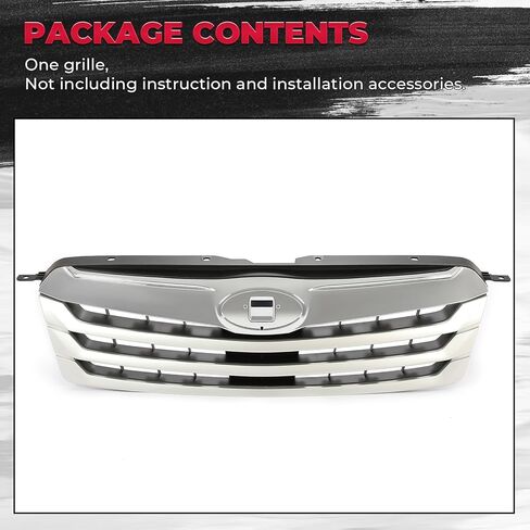 HECASA Front Grille Compatible with 2010-2012 Subaru Outback 2.5i Sport Touring 3.6R Limited Premium Grill Assembly Silvery+Balck Replacement for 91121AJ04B SU1200143 in Saudi Arabia