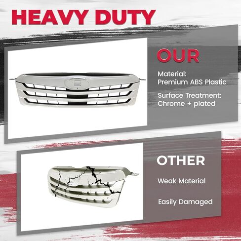 HECASA Front Grille Compatible with 2010-2012 Subaru Outback 2.5i Sport Touring 3.6R Limited Premium Grill Assembly Silvery+Balck Replacement for 91121AJ04B SU1200143 in Saudi Arabia