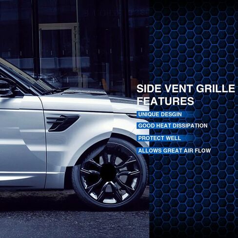 2pcs Air Side Vents Grille Only Fit for Land Rover Range Rover Sport 2018 2019 2020 2021 2022 Side Vent Trim Grill (Glossy Black) in Saudi Arabia