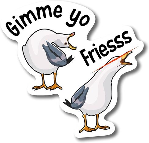 ملصق مغناطيسي للسيارة Magnet Me Up Gimme Yo Friess، مقاس 5 × 5 بوصة، ديكور سيارة أو ثلاجة مرحة ومرحة، هدية مغناطيس ممتصة للصدمات لمحبي الطعام، ديكور متحمس للقلي الفرنسي، صُنع في الولايات المتحدة الأمريكية in Saudi Arabia