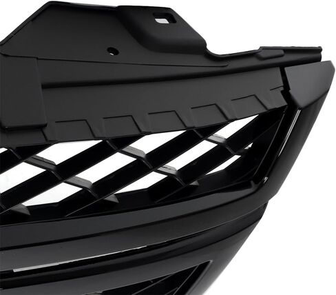 MIC Front Grille Grill Compatible with Silverado 2500 HD 3500 HD 2011-2014 (Gloss Black Trim) in Saudi Arabia