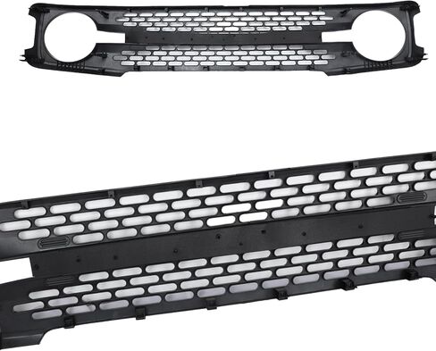 PENSUN Front Grille Fit For 2021-2023 Ford Bronco Grill Gloss Black W/Letters Bumper Mesh in Saudi Arabia
