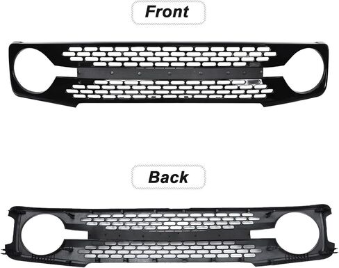 PENSUN Front Grille Fit For 2021-2023 Ford Bronco Grill Gloss Black W/Letters Bumper Mesh in Saudi Arabia
