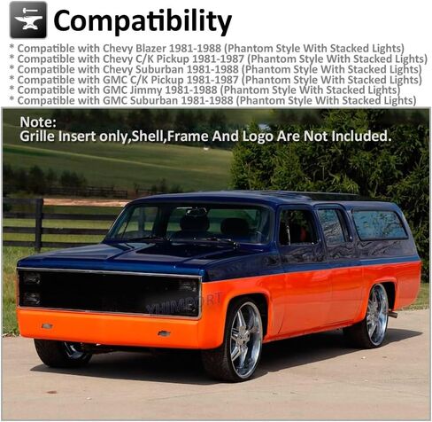 إدراج شبكة شاحنة من الألومنيوم الأسود AM&PM لـ 81-87 Chevy/GMC Pickup/Suburban/Blazer/Jimmy in Saudi Arabia