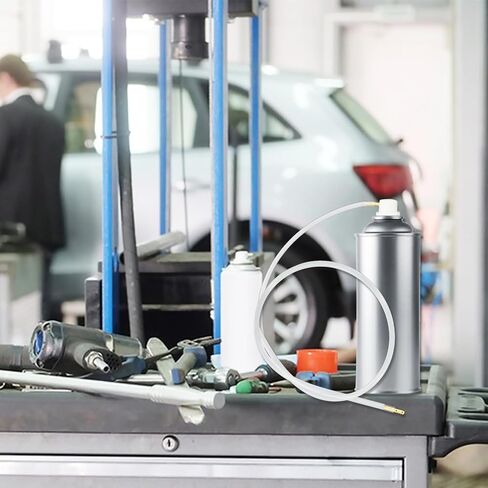 Aerosol Spray Can Nozzle, Fluid Film Paint Nozzles for Cans, 19.68 in 360 Degrees Extension Hose, Suitable for Spray Cans, Liquid Car Nozzle Films, and Body Repair Paint Spray Guns in Kuwait