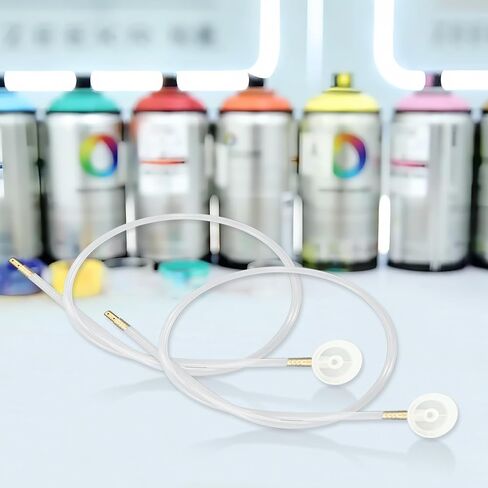 Aerosol Spray Can Nozzle, Fluid Film Paint Nozzles for Cans, 19.68 in 360 Degrees Extension Hose, Suitable for Spray Cans, Liquid Car Nozzle Films, and Body Repair Paint Spray Guns in Kuwait