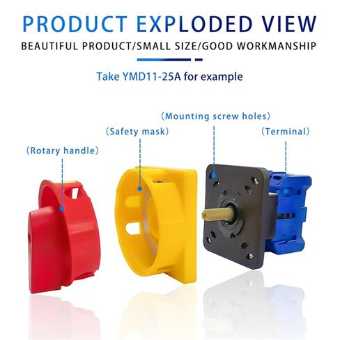 عزل التبديل 40A 3 المرحلة 6 المسمار محطة العالمي تغيير كام مفتاح دوار YMD11-40A in Kuwait