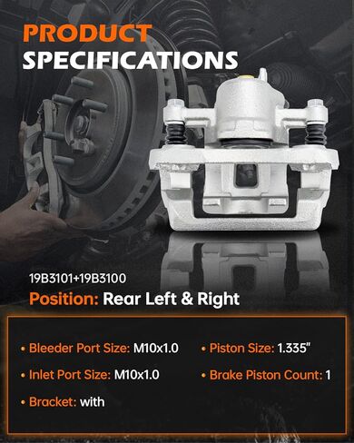 GAHA 19B3100 19B3101 مجموعة فرجار الفرامل الخلفية للسائق وجانب الركاب لشركة Hyundai Tucson 2005-2009، لكيا سبورتاج 2005-2010 in Saudi Arabia