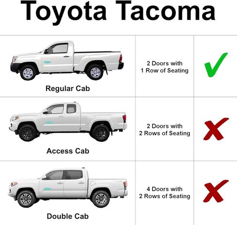 YelloPro Side Window Front Seat Sunshade (Set of 2) Custom Fit for 2005 2006 2007 2008 2009 2010 2011 2012 2013 2014 2015 Toyota Tacoma, 2Dr 2 Door Regular Cab, UV Reflector Sun Protection Accessories in Saudi Arabia