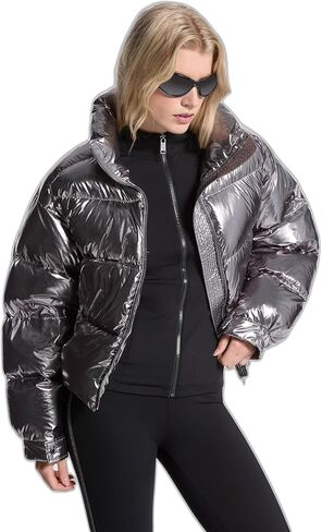Michael Kors Women's Metallic Short Down Jacket in Saudi Arabia