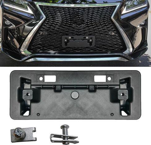 Front License Plate Frame Tag Mounting Bracket Holder Fits for Lexus RX350 RX450h F-Sport 2016 2017 2018 2019 Replace 521140E111 LX1068125 in Saudi Arabia